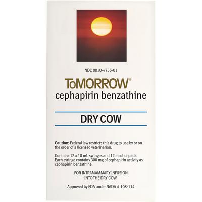 ToMORROW Paste (Cephaperin Benzathine) Dry Cow - You must be a verified client of Axel F. Sondhof, DVM, or his associates to purchase this item