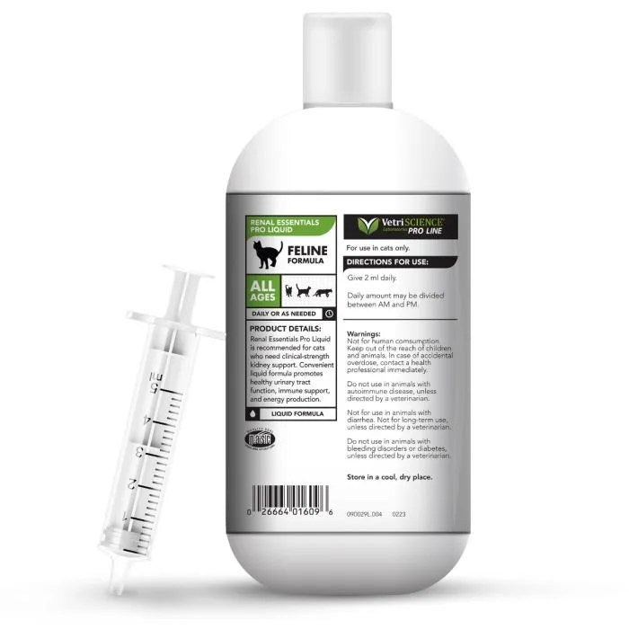 Renal Essentials Pro Liquid Kidney Supplement for Cats, 4 oz – Saratoga ...