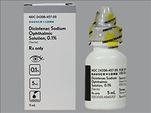 Diclofenac Sodium Ophthalmic Solution 0.1 5mL Rx Item for clients Saratoga Horse Rx